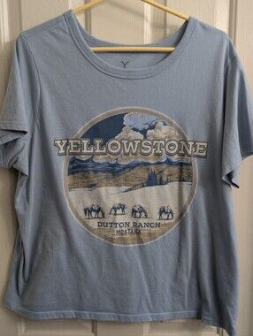 Yellowstone Dutton Ranch Short Sleeve Tee - Light Blue